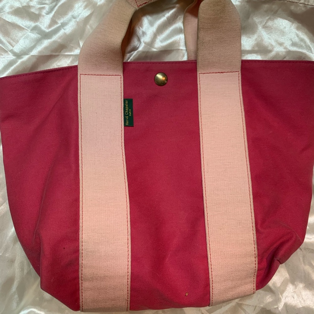 Pink Herve Chapelier Tote Bag